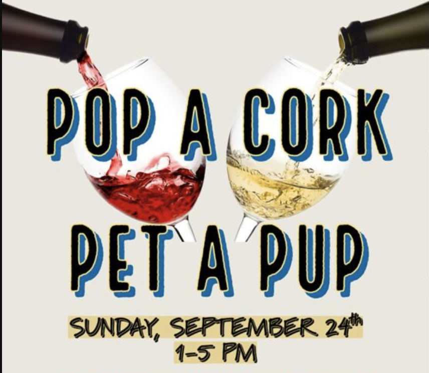 Pop A Cork Pet A Pup event